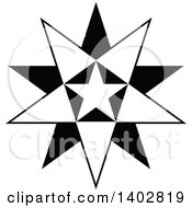 Poster, Art Print Of Black And White Star Design