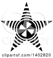 Poster, Art Print Of Black And White Star Design