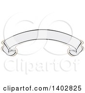 Blank Calligraphic Ribbon Banner Design Element