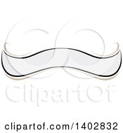 Clipart Of A Blank Calligraphic Ribbon Banner Design Element Royalty Free Vector Illustration