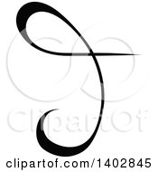 Poster, Art Print Of Black And White Swirl Calligraphic Design Element