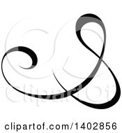 Poster, Art Print Of Black And White Swirl Calligraphic Design Element