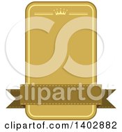 Poster, Art Print Of Banner Retail Label Design Element With A Crown