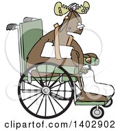 Poster, Art Print Of Injured Accident Prone Moose In A Wheelchair