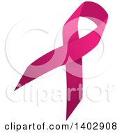 Clipart Of A Pink Awareness Ribbon Royalty Free Vector Illustration