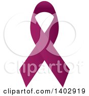 Clipart Of A Purple Awareness Ribbon Royalty Free Vector Illustration