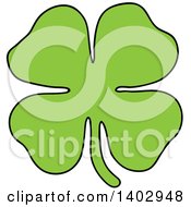 Poster, Art Print Of Green St Patricks Day Lucky Four Leaf Clover