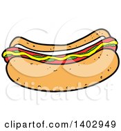 Cartoon Clipart Of A Hot Dog Royalty Free Vector Illustration