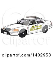 White Sheriff Police Car