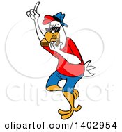 Chicken Wearing Casual Clothes And Playing A Harmonica