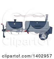Poster, Art Print Of Lang Bbq Cooker On A Trailer