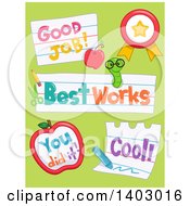 Poster, Art Print Of Good Job Best Work You Did It And Cool School Designs On Green