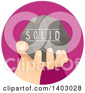 Poster, Art Print Of Childs Hand Holding A Solid Rock