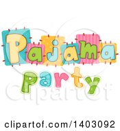 Clipart Of A Colorful Pajama Party Design Royalty Free Vector Illustration