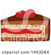 Poster, Art Print Of Sketched Slice Of Cake