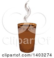 Poster, Art Print Of Sketched Hot Coffee