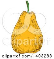 Poster, Art Print Of Sketched Pear