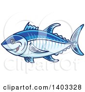 Poster, Art Print Of Cartoon Blue Tuna Fish
