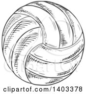 Poster, Art Print Of Sketched Volleyball