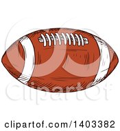 Poster, Art Print Of Sketched American Football