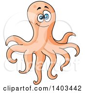Clipart Of A Cartoon Octopus Royalty Free Vector Illustration