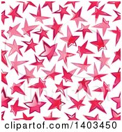Clipart Of A Seamless Background Pattern Of Pink Stars Royalty Free Vector Illustration