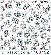 Clipart Of A Seamless Background Pattern Of Expressional Eyes Royalty Free Vector Illustration