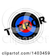 Poster, Art Print Of Target With Terror Text Over It On A White Background