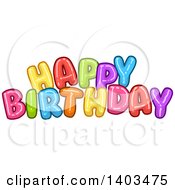 Poster, Art Print Of Colorful Happy Birthday Text