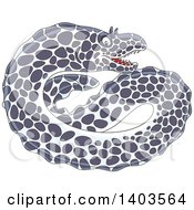 Clipart Of A Cartoon Moray Eel Royalty Free Vector Illustration