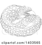 Poster, Art Print Of Black And White Lineart Moray Eel