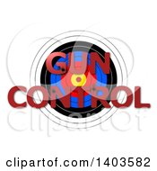 Poster, Art Print Of Target With Shot Gun Control Text On A White Background