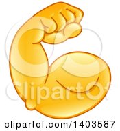 Poster, Art Print Of Cartoon Emoji Arm Flexing Its Muscles