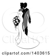 Poster, Art Print Of Black And White Posing Bride And Groom