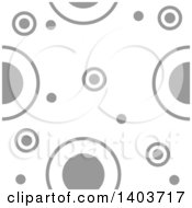 Retro Seamless Grayscale Pattern Background Of Circles