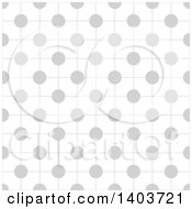 Clipart Of A Retro Seamless Grayscale Pattern Background Of Circles Royalty Free Vector Illustration