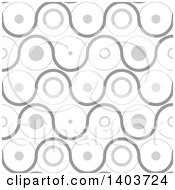 Clipart Of A Retro Seamless Grayscale Pattern Background Of Circles Royalty Free Vector Illustration
