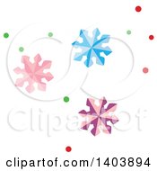 Poster, Art Print Of Colorful Christmas Snowflakes