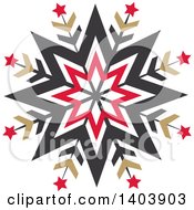 Clipart Of A Retro Snowfkale Design Royalty Free Vector Illustration