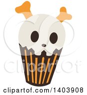 Poster, Art Print Of Skeleton Halloween Cupcake