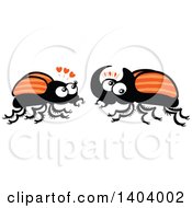 Poster, Art Print Of Beetle Couple In Love
