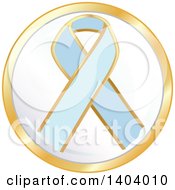 Poster, Art Print Of Light Blue Awareness Ribbon Icon