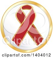 Poster, Art Print Of Red Awareness Ribbon Icon