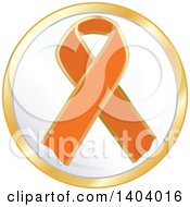 Poster, Art Print Of Orange Awareness Ribbon Icon