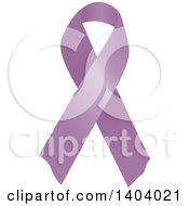 Poster, Art Print Of Purple Orchid Testicular Cancer Awareness Ribbon