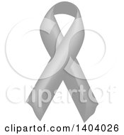 Clipart Of A Gray Awareness Ribbon Royalty Free Vector Illustration
