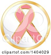 Clipart Of A Pink Breast Cancer Awareness Ribbon Icon Royalty Free Vector Illustration
