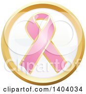 Poster, Art Print Of Pink Breast Cancer Awareness Ribbon Icon