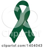 Clipart Of An Emerald Green Liver Cancer And Homeopathy Awareness Ribbon Royalty Free Vector Illustration