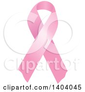 Clipart Of A Pink Breast Cancer Awareness Ribbon Royalty Free Vector Illustration
